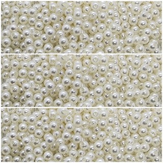missanga Perola 4mm abs com Furo Passante aprox.850 unidades