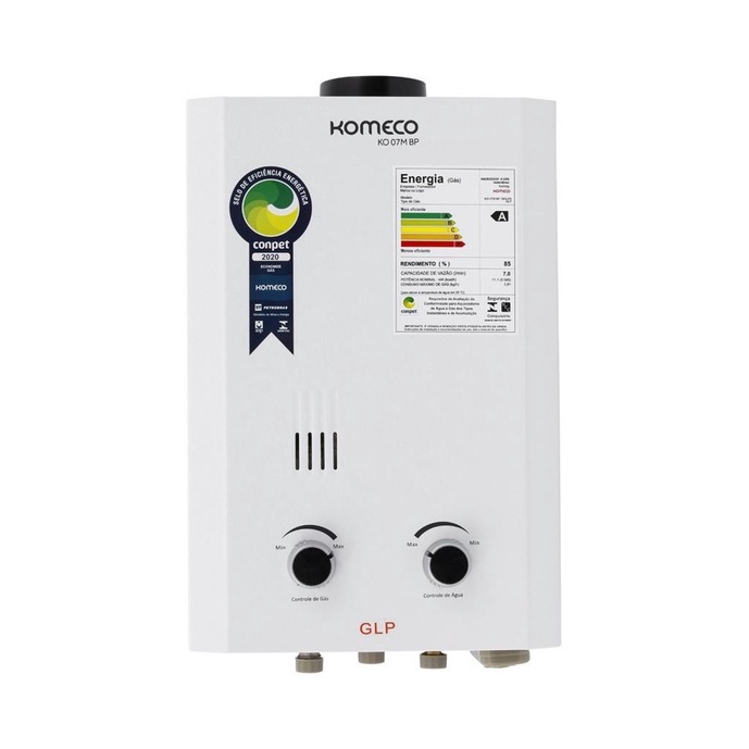 Aquecedor A Gas Glp Komeco Slim Ko 07m Bp Branco