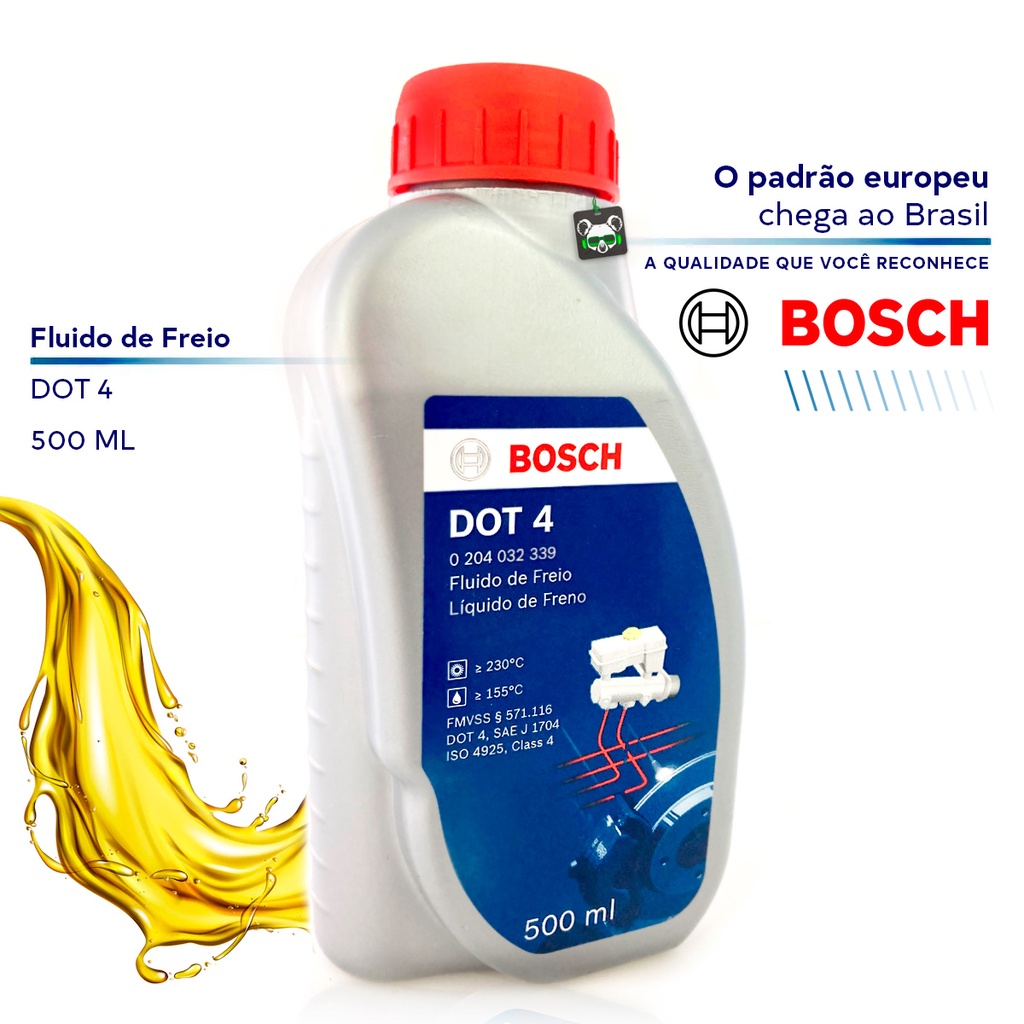 Detalhes do Fluido Oleo de Freio Bosch DOT 4 Original Carro e Moto 500ml