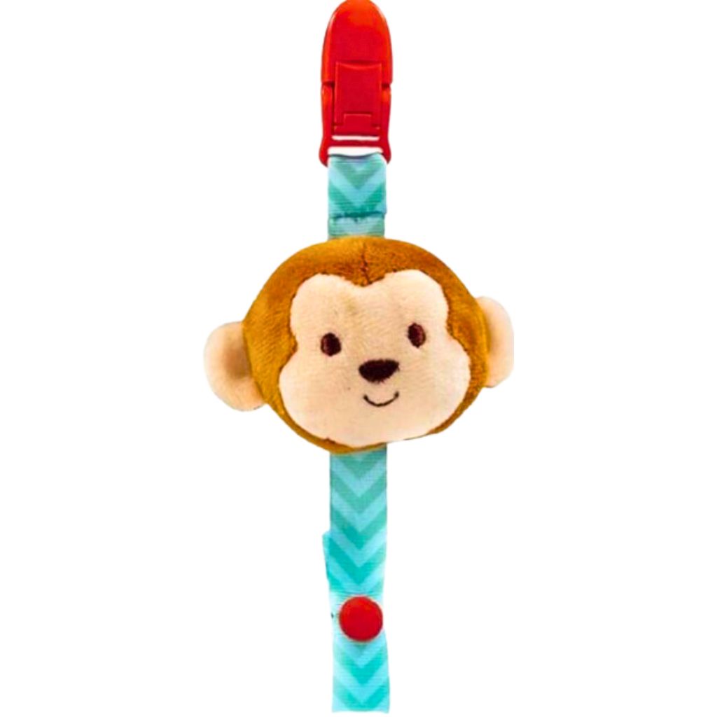 Detalhes do Prendedor De Chupeta Infantil Animal Fun Macaquinho 13146 - BUBA