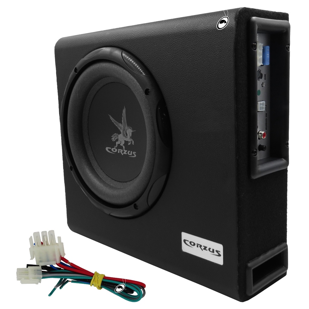 Caixa Amplificada Automotiva Mini Slim CXMS 200 8'' Polegadas 200W Corzus