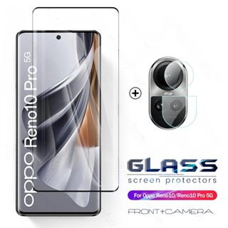 Oppo 2 Em 1 Para Reno10 Reno 11 10 Pro + 8T 5G 3D Curvo De Vidro Temperado Filme Protetor Da Câmera