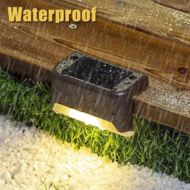 Luminária Solar LED para Escadas e Jardins | Acendimento Automático | IP65 à Prova d'Água | Iluminação Decorativa MT078