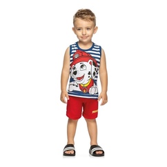 Conjunto Infantil Menino Short Camiseta Patrulha Canina 1ao8