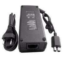 Fonte Xbox 360 Slim Bivolt 110v 220v 135w Mais Cabo De Força 2p