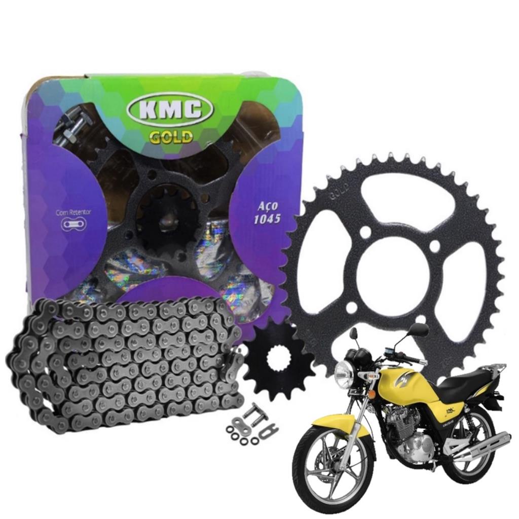 Kit Relacao Tracao Transmissao Suzuki Yes Intruder 125 2005 2006 2007 2008 2009 2010 2010 2011 2012 2013 2014 2015 2016 Com Retentor Original Kmc