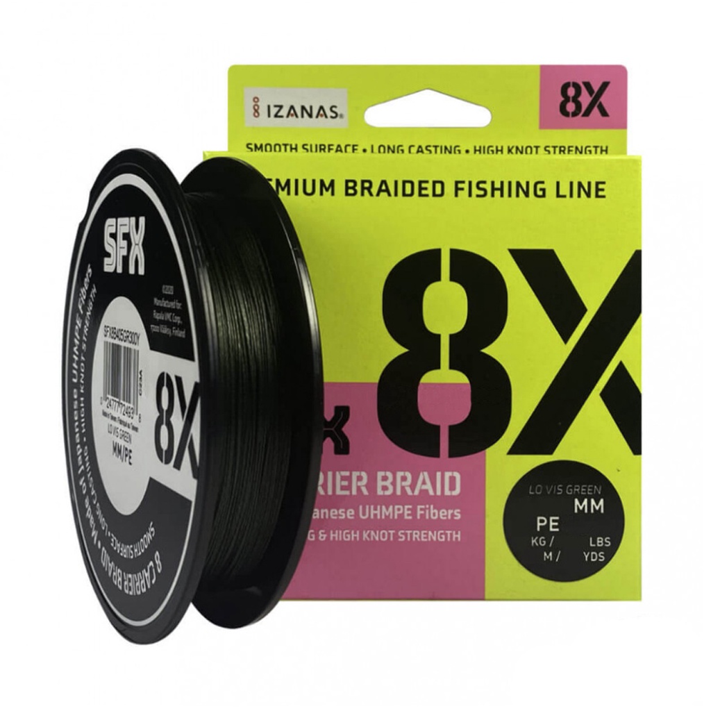 Linha Multifilamento Izanas SFX 8X 0,185mm 28,6lb 13kg 135 metros PE 1.2
