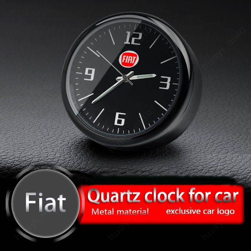 Relógio Luminoso Mini Carro de Quartzo para Painel de Instrumentos Saída de Ar Qualquer Adesivo Fiat Strada Mobi Argo Pulse Toro Cronos Fiorino Uno Siena Acessórios Carros
