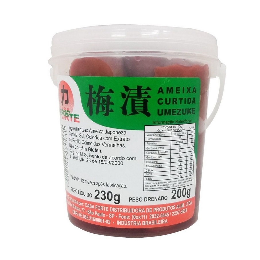 Ameixa Umezuke em Conserva Salgada Casa Forte 230g