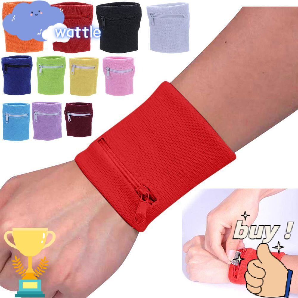 WATTLE Pulseira Esportiva Proteção De Pulso Correndo Ginásio Chave Bolso Bolsa