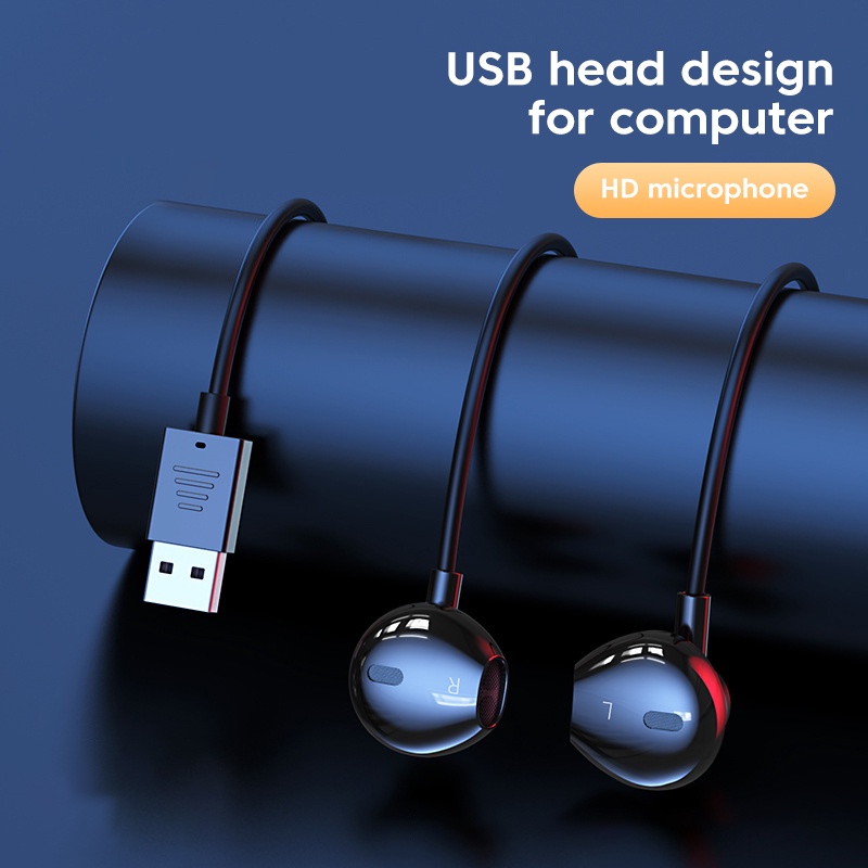 Fone De Ouvido USB 3M Com Fio Microfone Estéreo Baixo Pesado Para Computador Tablets Notebook Cancelamento Do Ruído De Mesa