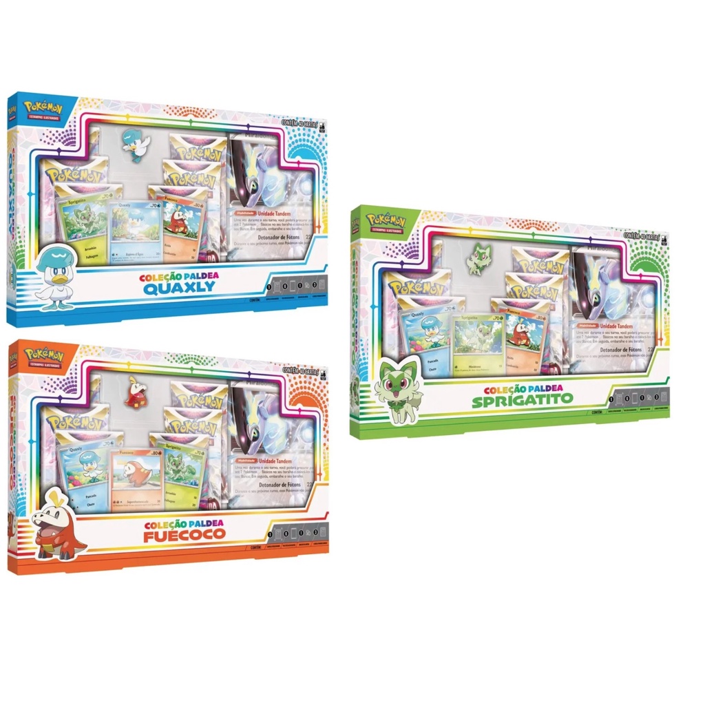 Box Pokémon Coleção Paldea Card TCG Português Original Copag