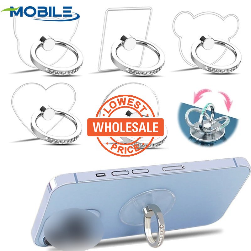 [Suporte Transparente Universal Para Telefone Celular Anel De Dedo 360 ° Grau De Rotação De Rotativo
