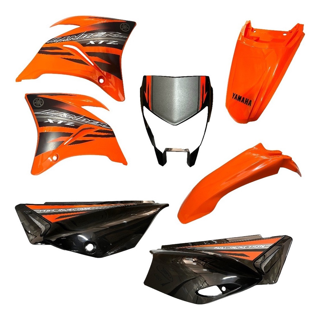 Kit Carenagem Xtz Lander 250 Laranja Com Adesivo 2014/2015 em Oferta na Shopee