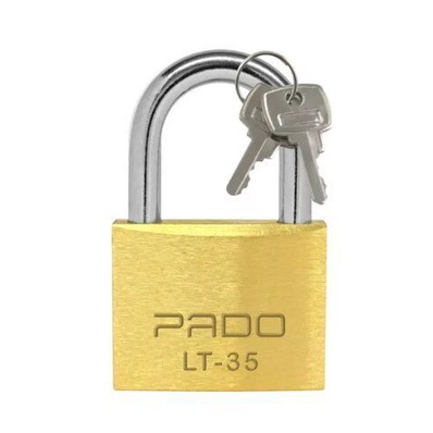 Cadeado De Latão Pado Lt 35mm 2 Chaves Não Enferruja