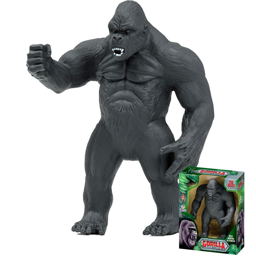 Boneco Gorila De Vinil Mega Monster Macaco Brinquedo - Mister Brinque