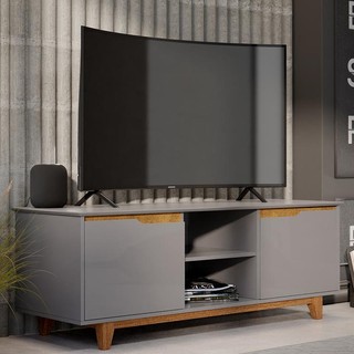 Rack Bancada Flow 2 Portas Com Pés de Madeira Maciça em Oferta na Shopee