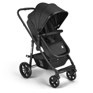 Carrinho de bebê Passeio Beyond 2 em 1 Assento Moisés 0-15kg Preto com Cinza Multikids Bab...