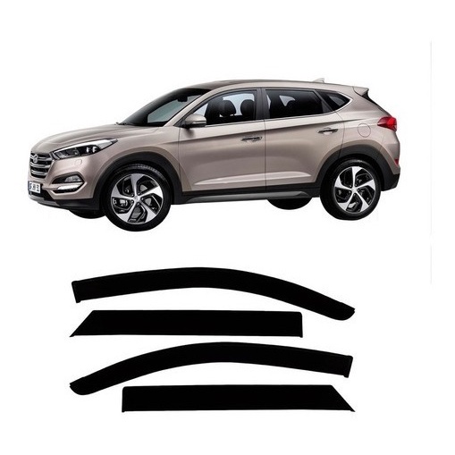 Calha De Chuva Defletor Hyundai Tucson 2017 A 2018 4 Portas Fume Tiger H7896