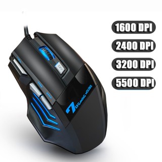 Mouse Gamer 3600 Dpi Laser X7 Led Usb 7 Botões Profissional