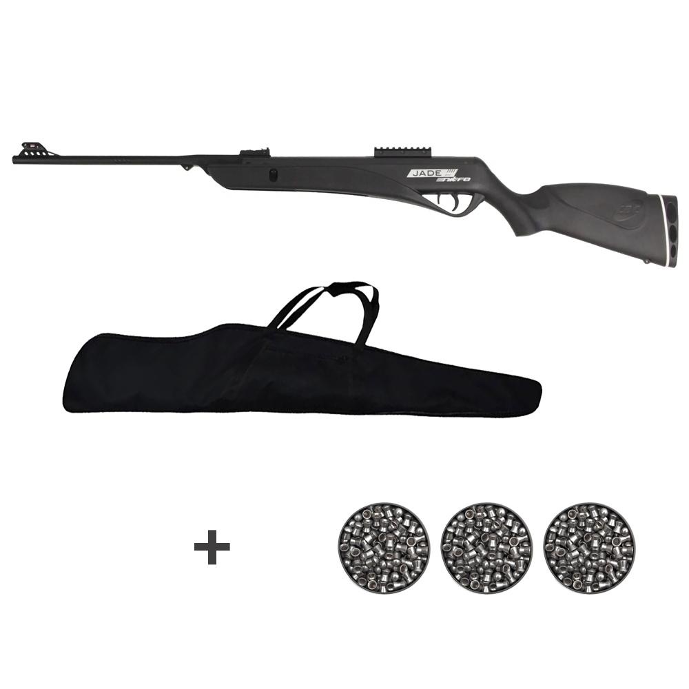 Carabina de Pressão Jade Pro Nitro Preta 5.5mm - CBC + 3 Chumbos + Capa em Oferta na Shopee