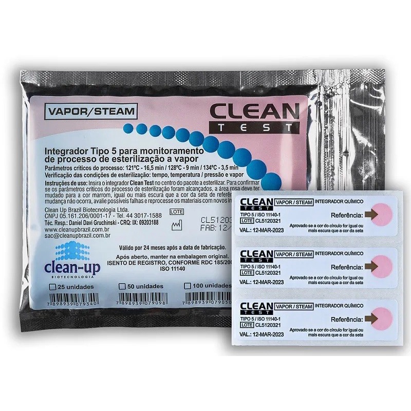Teste Integrador Tipo 5 C/ 250 Un. Clean-Test Clean-Up