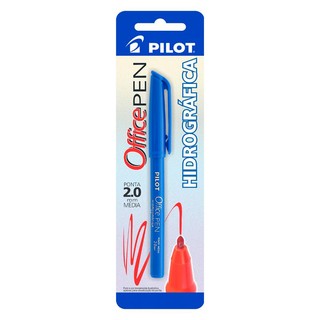 Caneta hidrográfica Office Pen 2.0 Azul blister com 1 unidade Pilot em Oferta na Shopee
