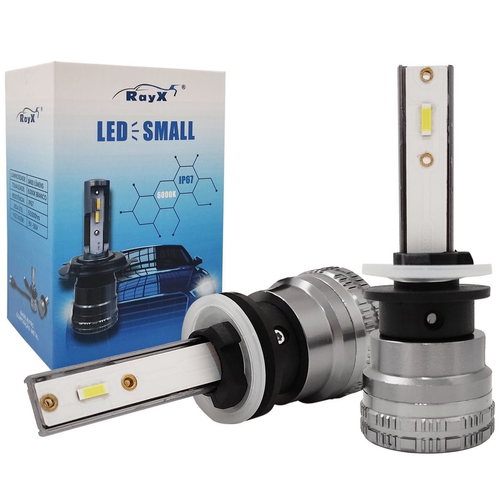 Kit Mini Ultra Led Small RayX 8400 Lumens 45W 6000K H27 em Oferta na Shopee