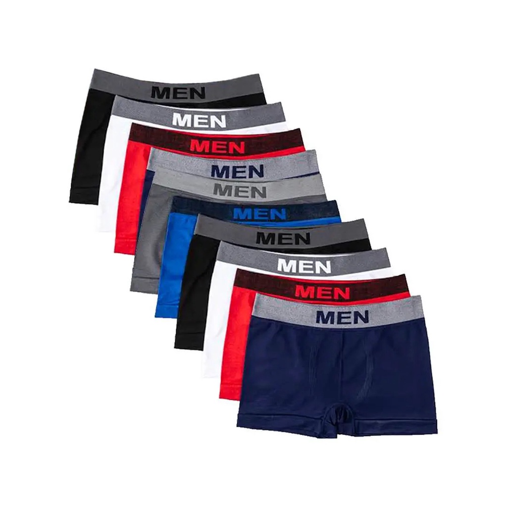 Kit 10 Cueca Boxer Microfibra Box Masculina