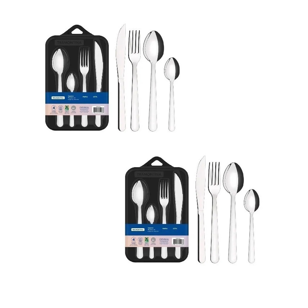 FAQUEIRO MALIBU AÇO INOX 32 PEÇAS 23798029 TRAMONTINA - Home & Living