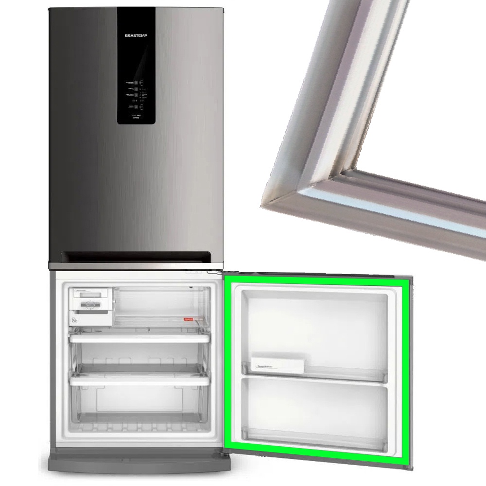 Borracha Vedação Gaxeta Para Porta Menor Freezer Congelador Inferior Geladeira Inverter Para Brastemp BRE50