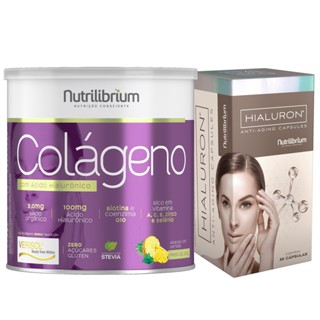 Colágeno Hidrolisado Verisol Biotina 200g + Ácido Hialurônico Hialuron 30 Caps Nutrilibrium