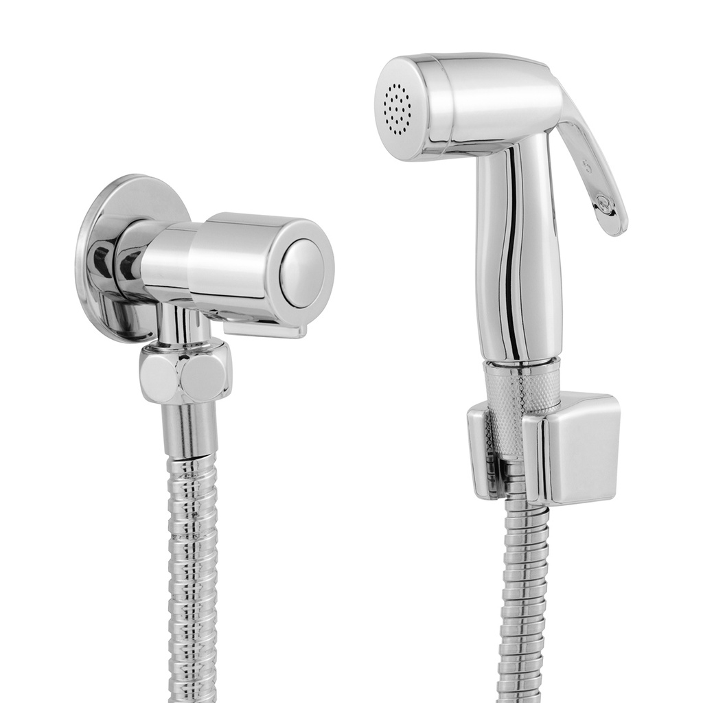 Ducha Higiênica Cromada Chuveirinho Intimo Banheiro Lavatório Bidê Abs Luxo