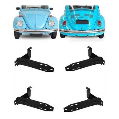 Suporte ( Jogo 4 Pecas )  Parachoque Fusca 71 A 77 em Oferta na Shopee
