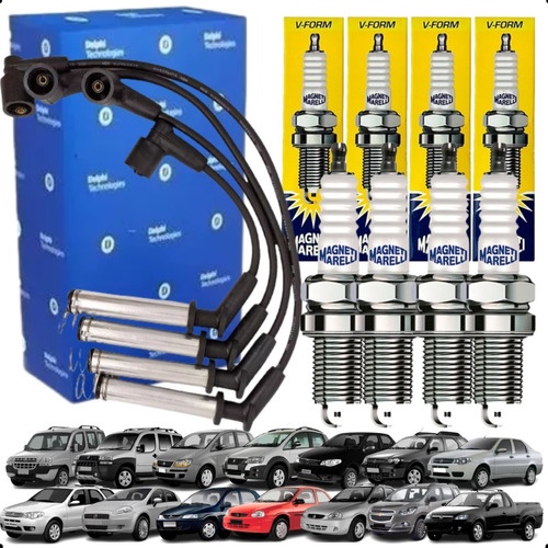 Kit Cabo E Vela Ignição Original Doblo Punto Spin Celta Corsa Classic em Oferta na Shopee