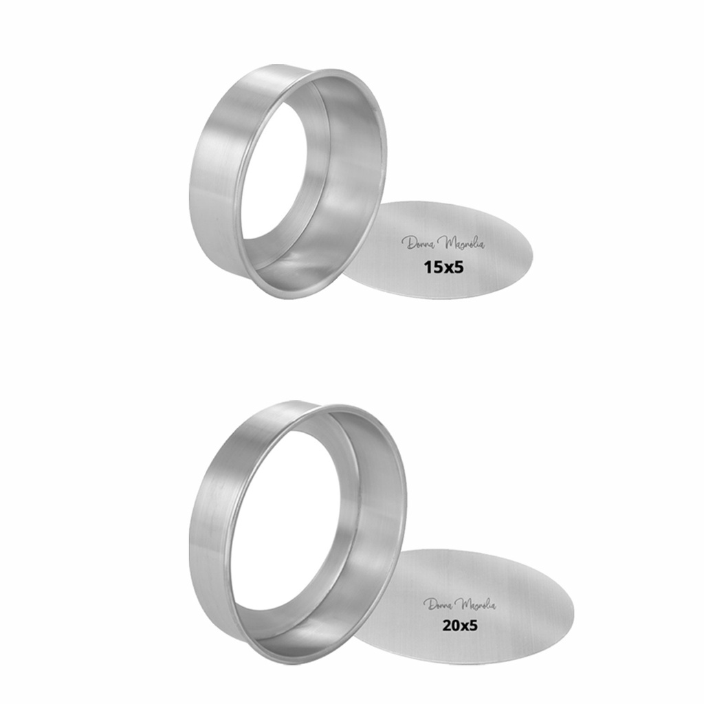 Jogo 2 Forma Assadeira Bolo Fundo Falso REMOVIVEL  BAIXA 15 - 20 x 5 Alumínio  J34 em Oferta na Shopee