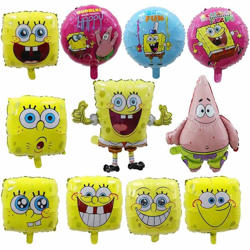 Esponja em forma de balão de folha de alumínio dos desenhos animados/decoração de festa de aniversário das crianças