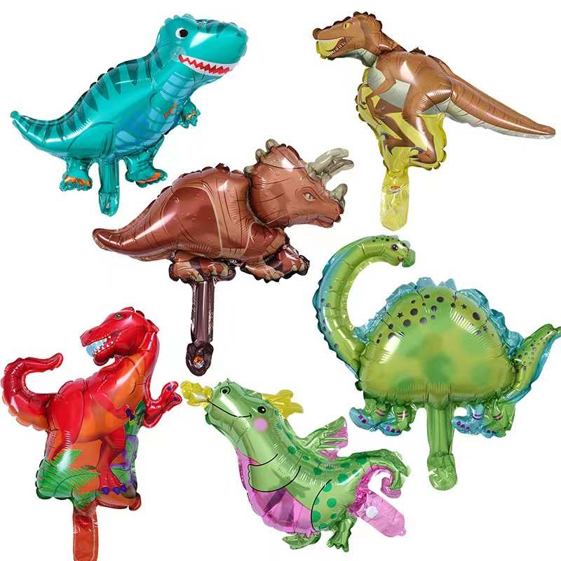 Novo mini dinossauro balão ceratossauro tiranossauro decoração dos desenhos animados da festa de aniversário das crianças