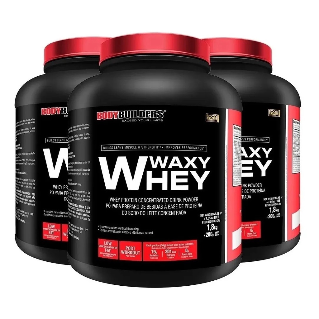 Kit 3x Waxy Whey Protein 2kg - Bodybuilders