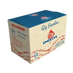 Giz escolar cores com 64 unidades Delta