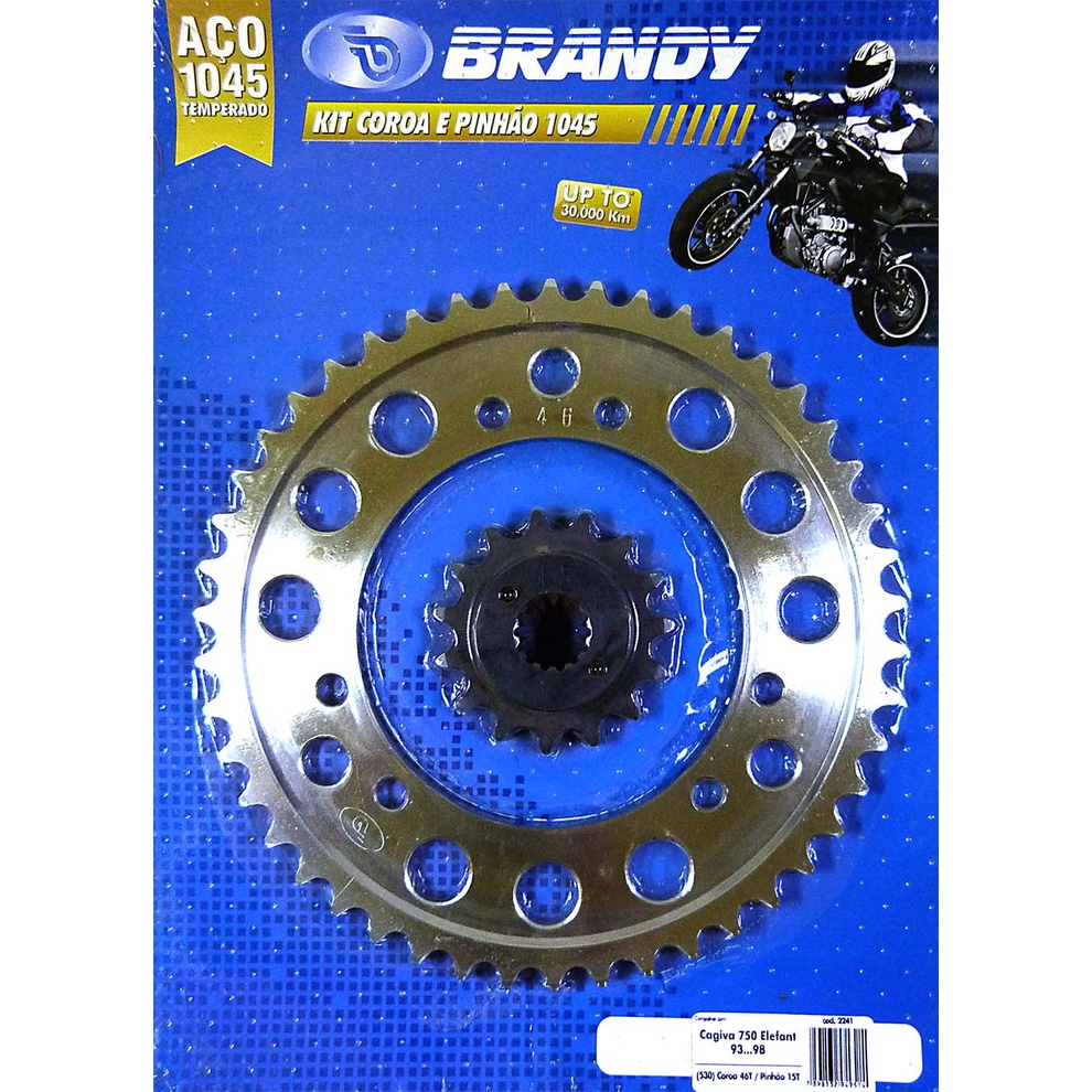 Kit Relação para Moto Cagiva 750 Elefant 1993 até 1998 Sem Corrente - Brandy