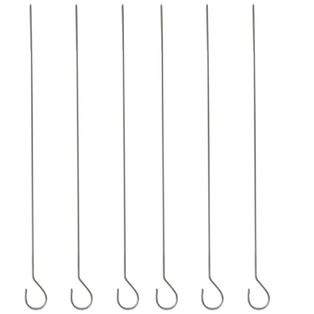 Mini Espeto Aço Inox 6 Espetinho Carne Churrasco 37.5 cm Mor em Oferta na Shopee