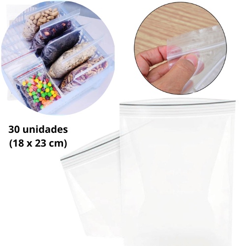 30 Sacos zip Reutilizável para armazenar Alimentos SEM BPA congelador saco organizador com zip