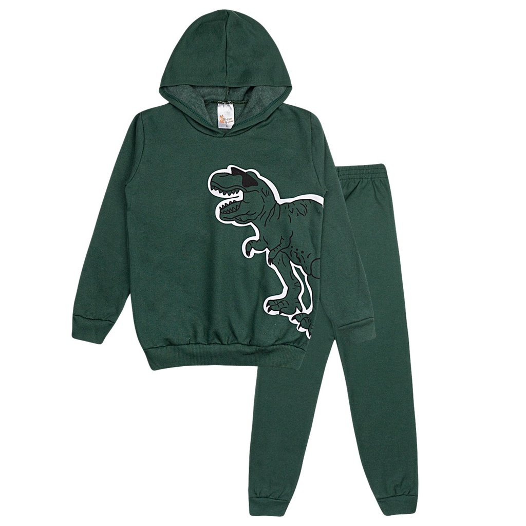 Conjunto De Moletom Infantil Menino Roupas De Frio Peluciado