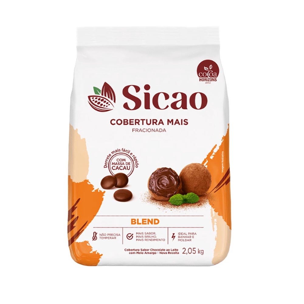 Cobertura Mais Blend Gotas 2,05kg Sicao em Oferta na Shopee