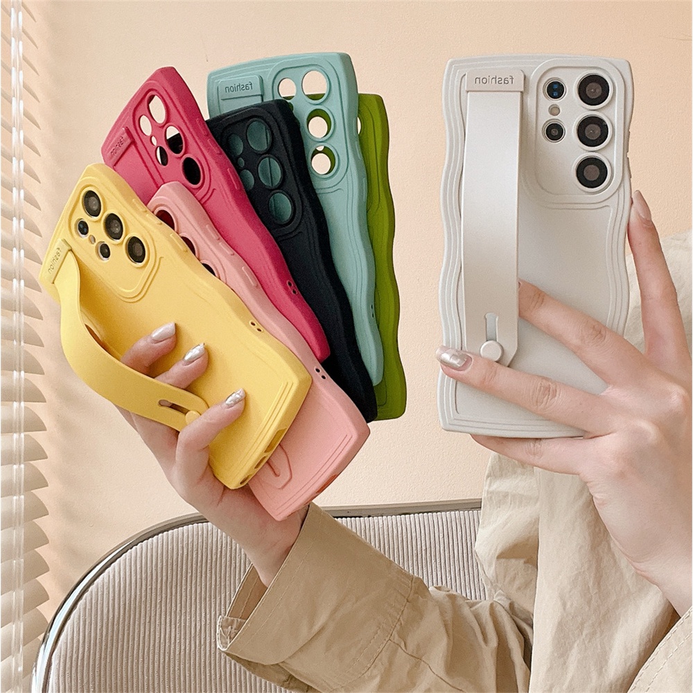 Capa De Silicone Para Pulseira De Ondulada Samsung A51 A52 A53 A54 A71 A72 A73 4G 5G
