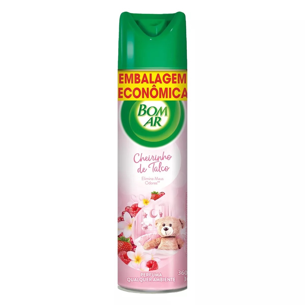 Purificador Odorizador De Ambiente Bom Ar Talco 360ml C/5