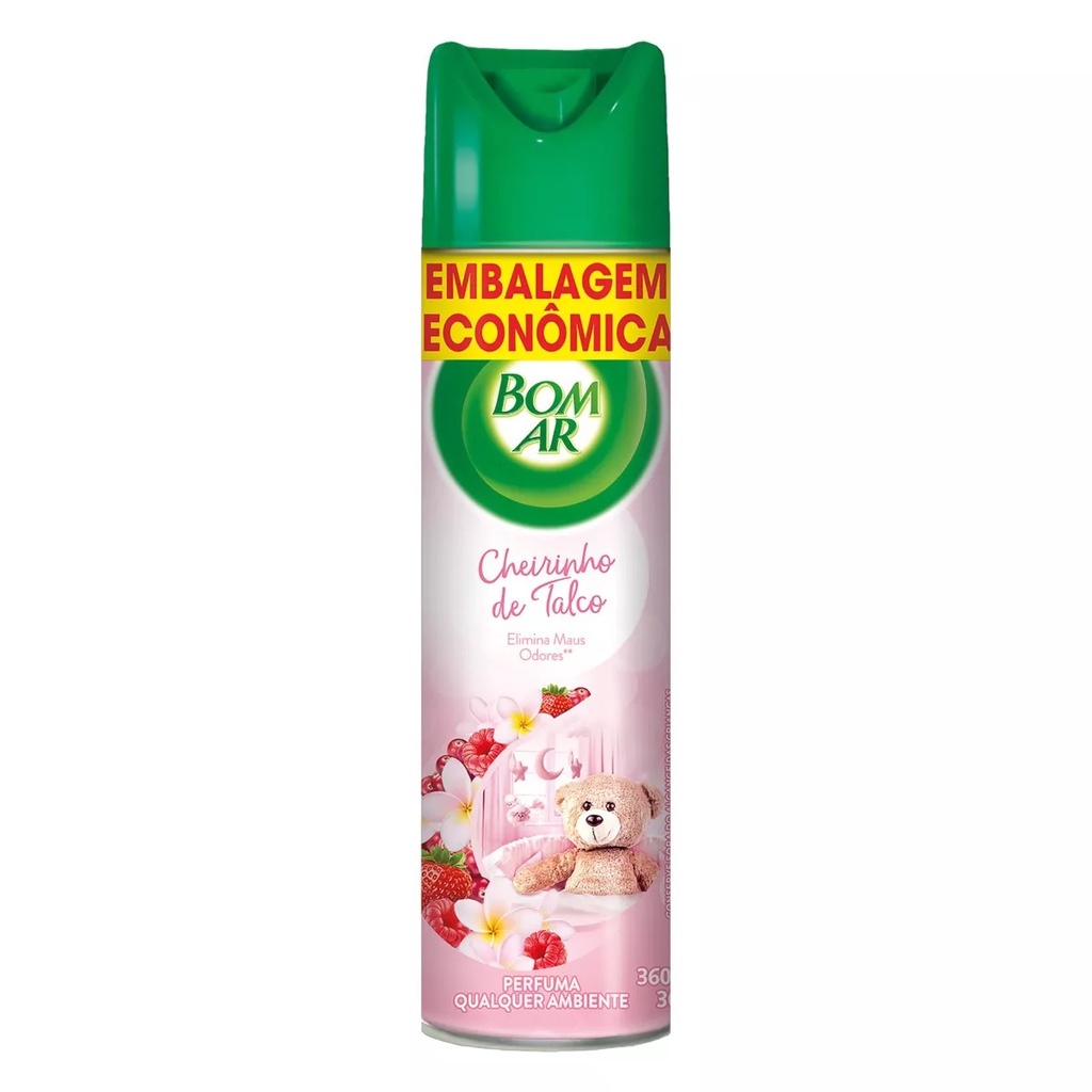 Purificador Odorizador De Ambiente Bom Ar Talco 360ml C/5