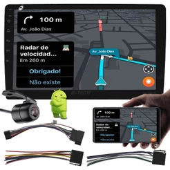 Multimídia H-Tech 2 Din Android HT-9925CA 10" Polegadas Espelhamento GPS Bluetooth USB + Câmera de Ré
