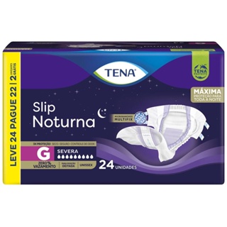 Fralda Geriátrica Tena Slip Noturna G Leve 24 Pague 22 em Oferta na Shopee